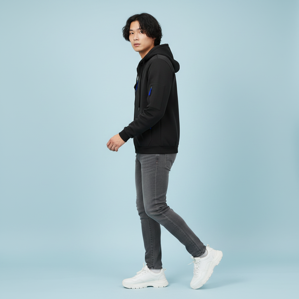 Men's Utility Zip-Up Hoodie | Casual Sweatshirt