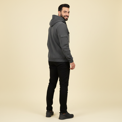 Men's Utility Zip-Up Hoodie | Casual Sweatshirt