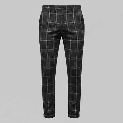 Sasha Checked Chino Pants | Men's Casual Trousers